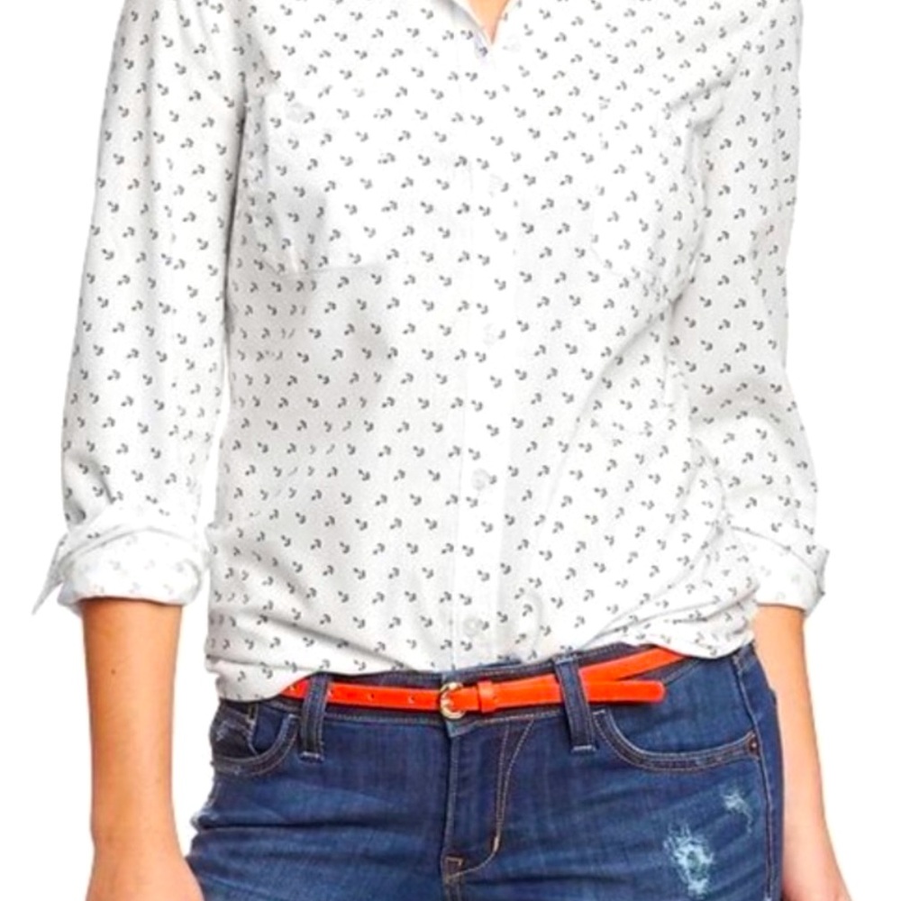 NWOT Old Navy Anchor Print Button Down